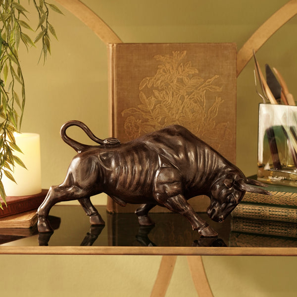 Brown Polyresin Wild Bull