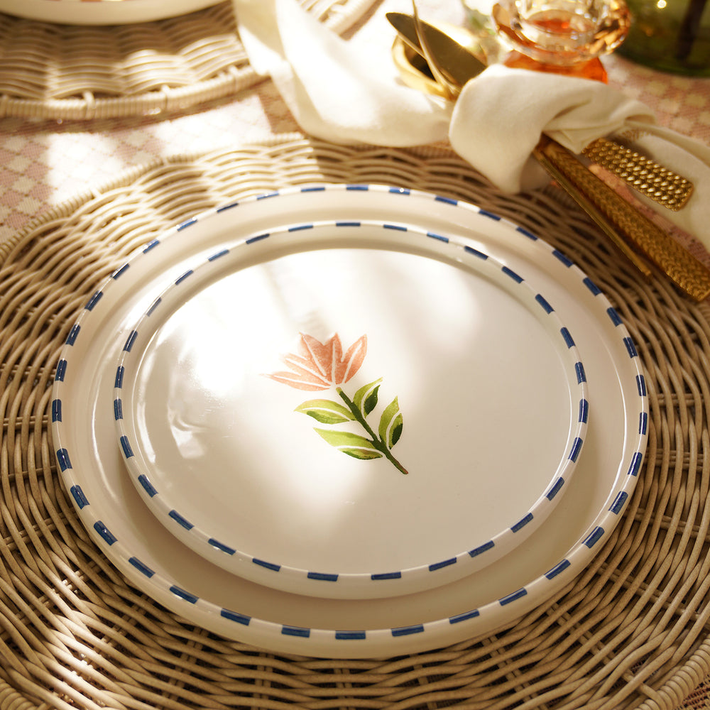 Blue & White Hand Painted Dessert Platter