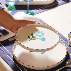 Orange & White Hand Painted Dessert Platter