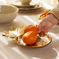 Gold Metal Pineapple Decorative Platter - Small