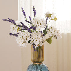 Ivory Hydranger Artificial Flower Stem - Single