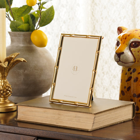 Gold Bamboo Photo Frame - Medium
