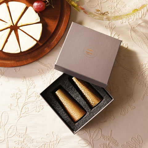 Set of 2 Gold Hammered Salt & Pepper Shaker