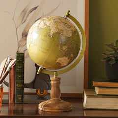 Green Decorative Globe with Stand - Large