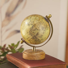Mustard Decorative Globe with Stand - Small