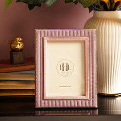 Purple & Pink Stitched Faux Leather Photo Frame - Medium