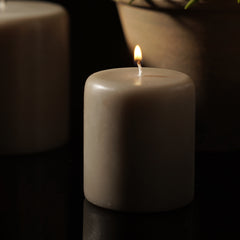 Grey Neroli Pillar Candle - Medium