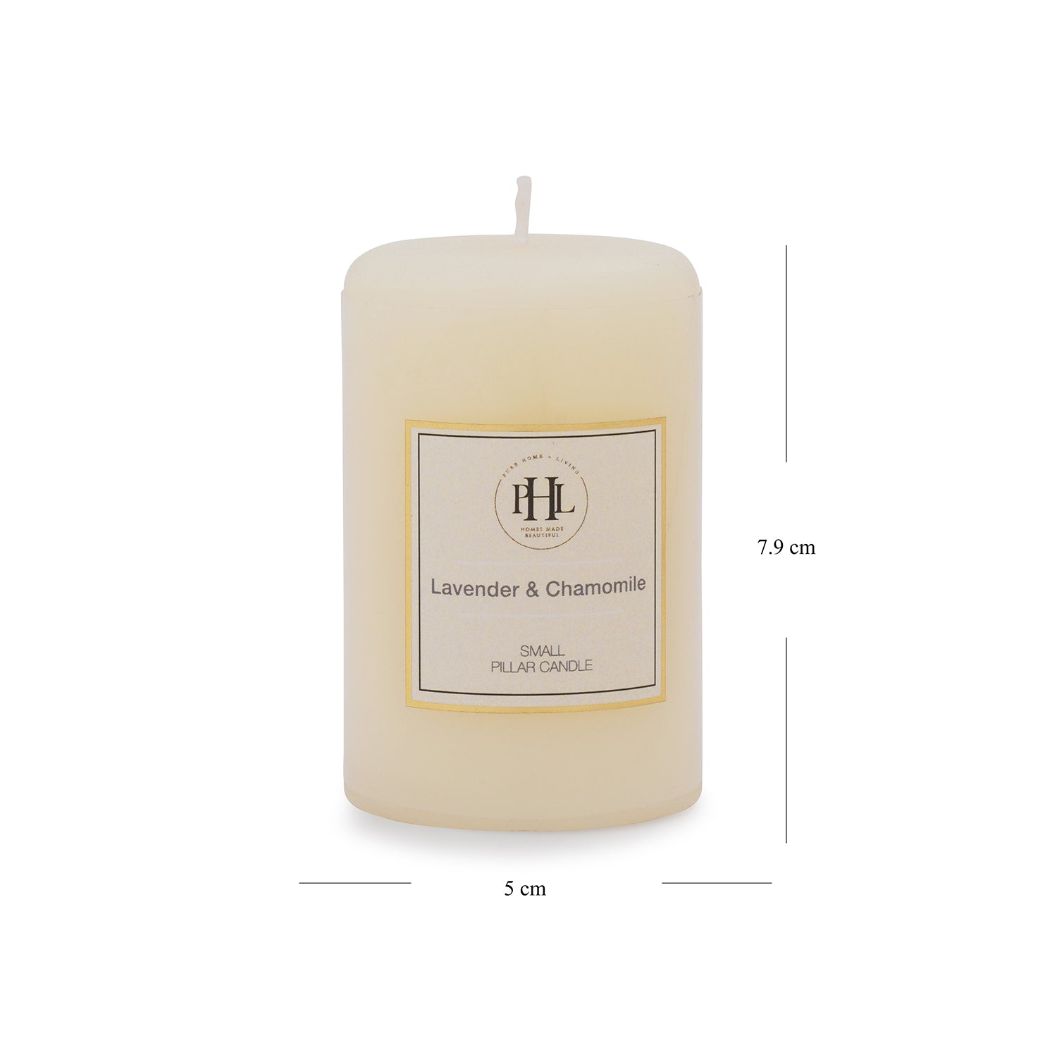 Shop White Lavender & Chamomile Pillar Candle - Small - at Best
