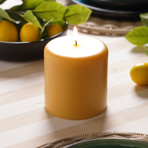 Mustard Oud Pillar Candle - Extra Large