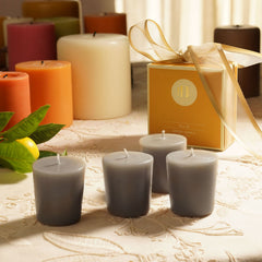 Set of 4 Grey Neroli Votive Candles