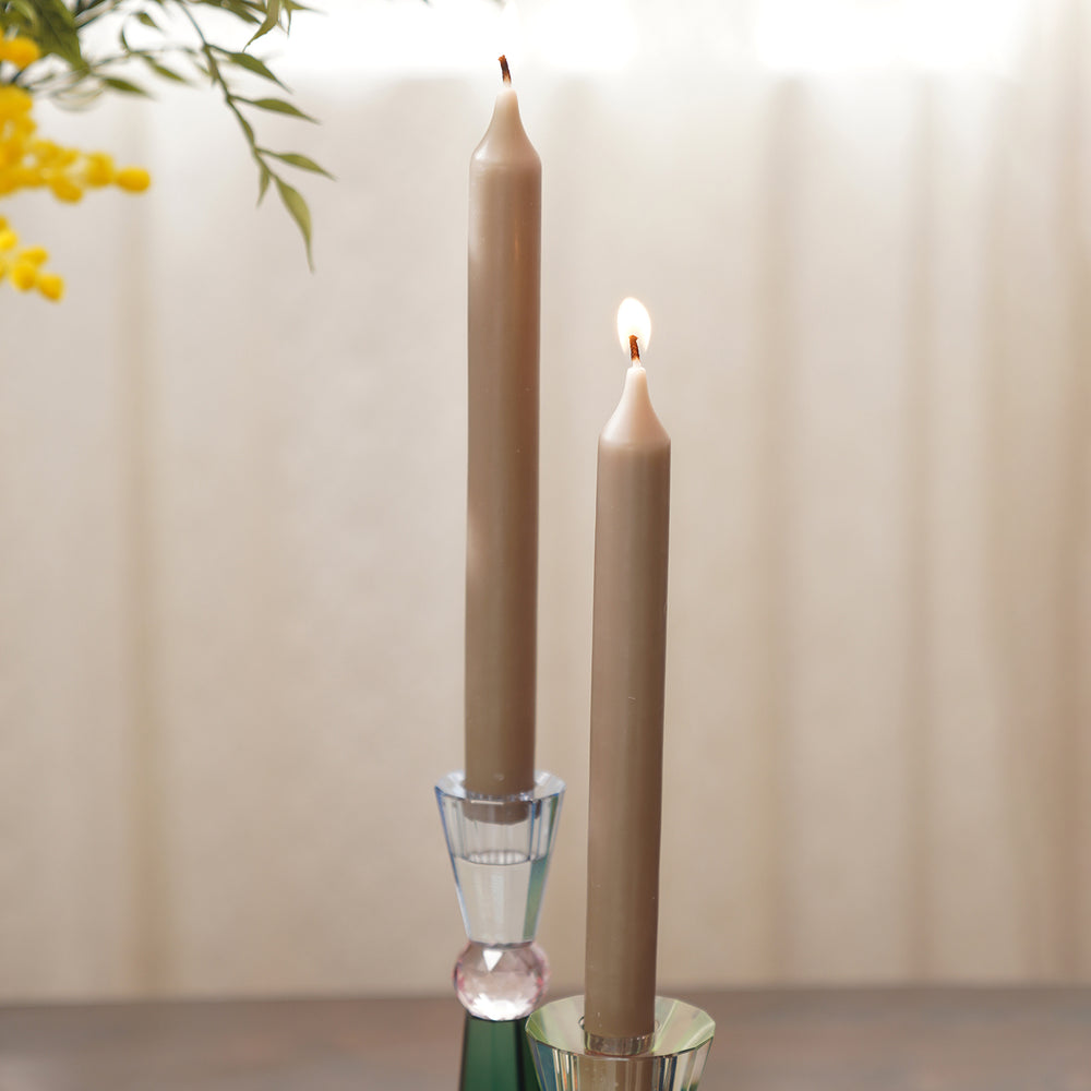Set of 2 Grey Neroli Taper Candles