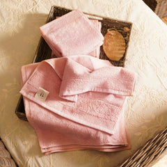 Set of 8 Pink Sheared Face Towels