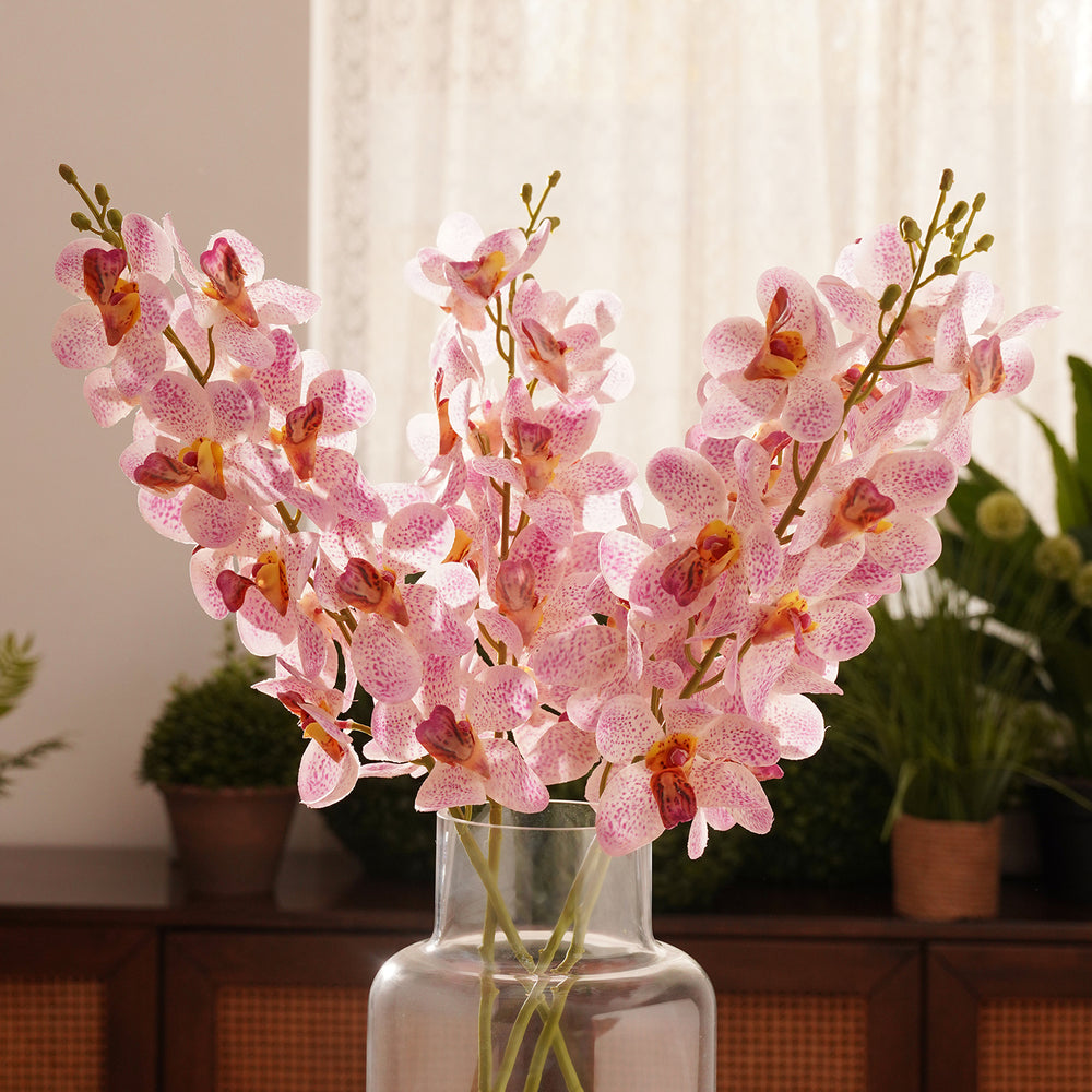 Pink Mokara Artificial Flower Stem - Single