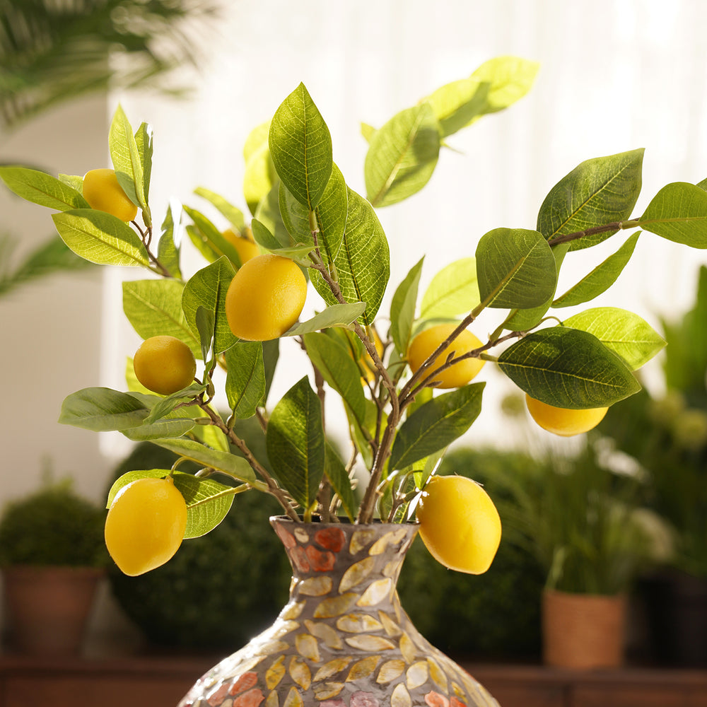 Yellow Lemon Artificial Stem - Single