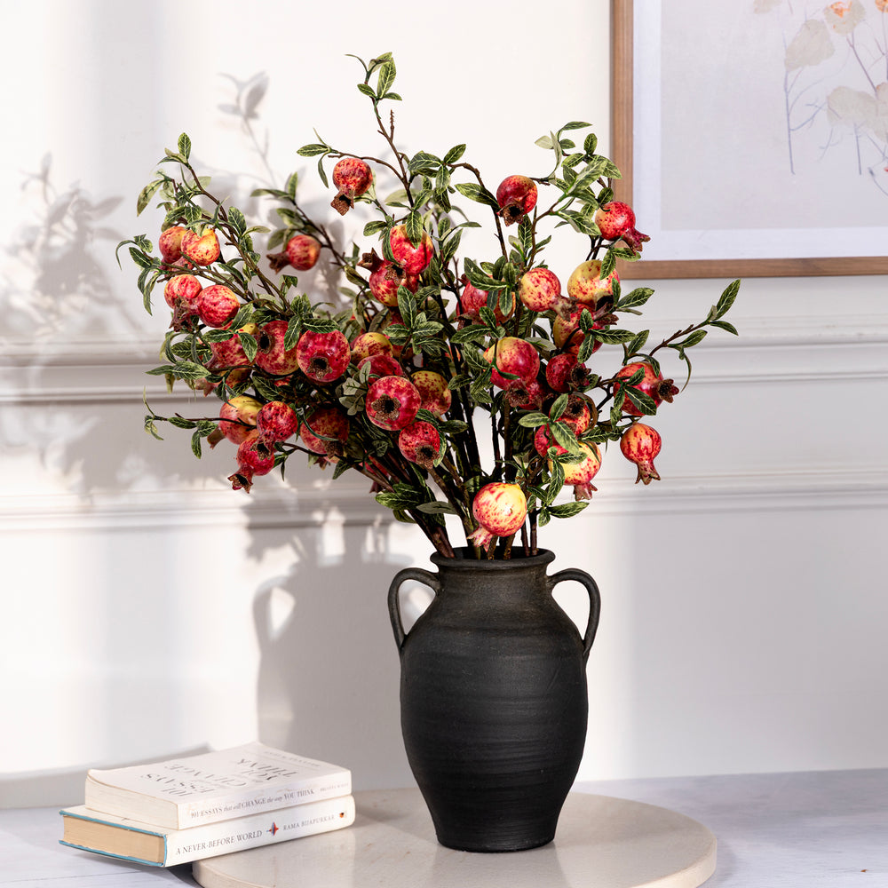 Red Pomegranate Artificial Stem - Single