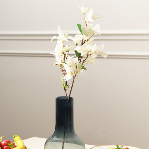 Ivory Bougainvellia Artificial Flower Stem - Single