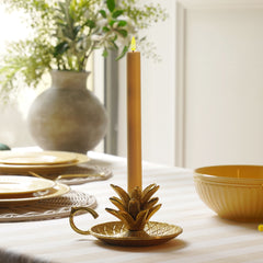 Beige Flickering Flameless LED Taper Candle