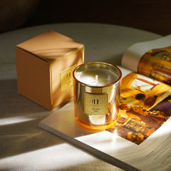 Gold Scented Wax Filled Candle Jar - Oud