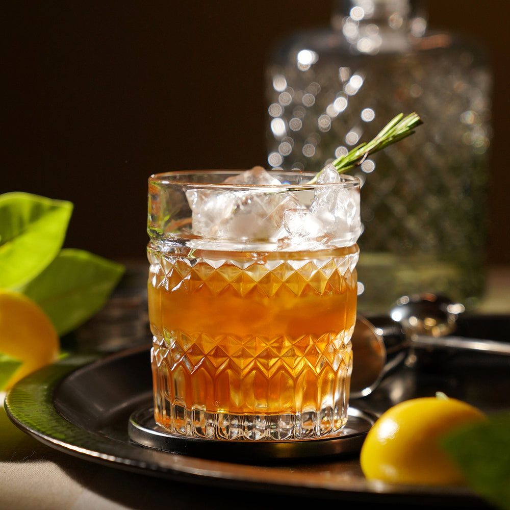 Clear Cut Whiskey Glass