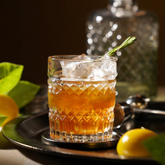 Clear Cut Whiskey Glass