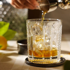 Clear Textured Whiskey Glass