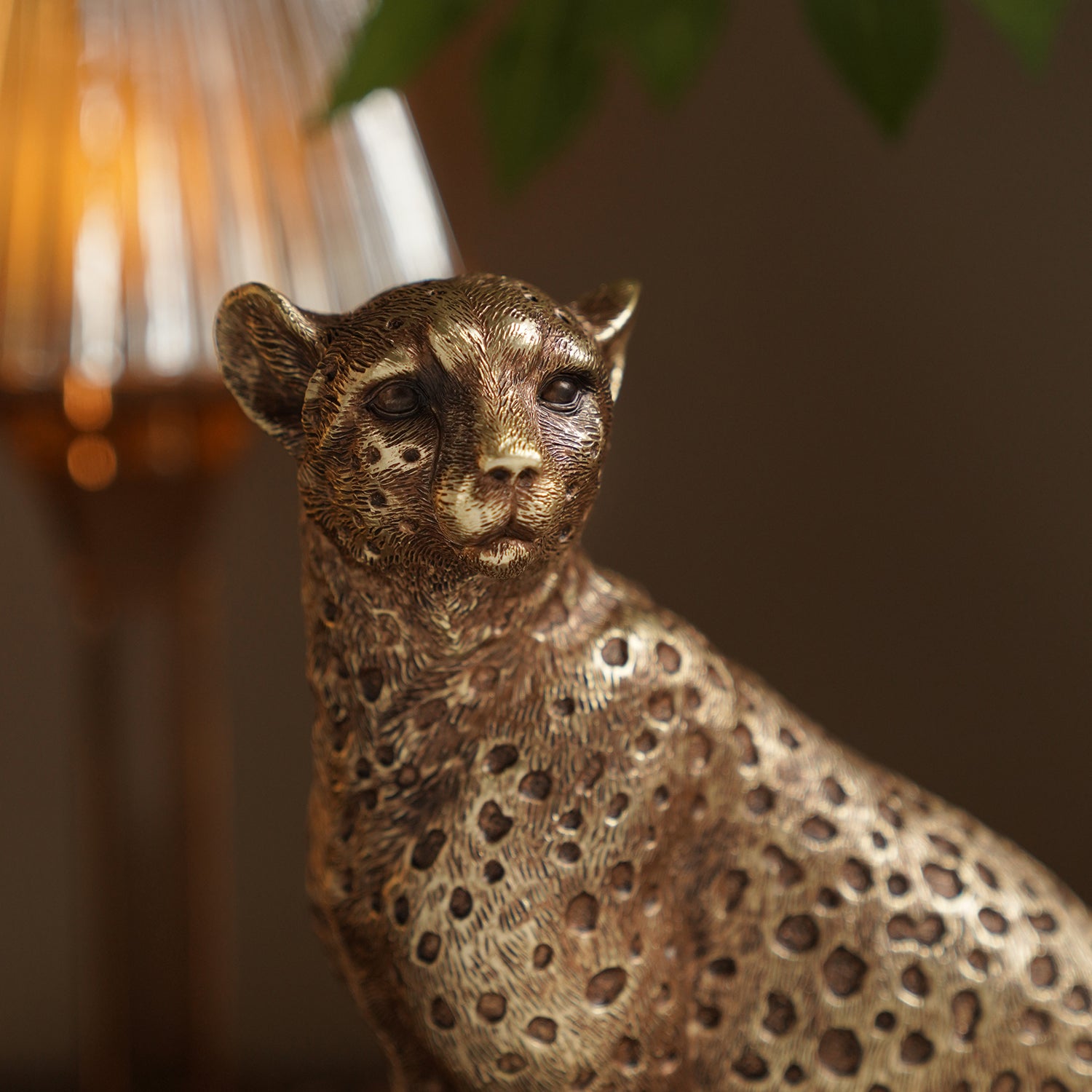 Shop Gold Polyresin Standing Leopard - Large - at Best Price