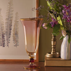 Pink Ombré Glass Vase - Large