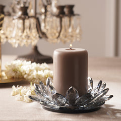 Grey Crystal Candle Holder