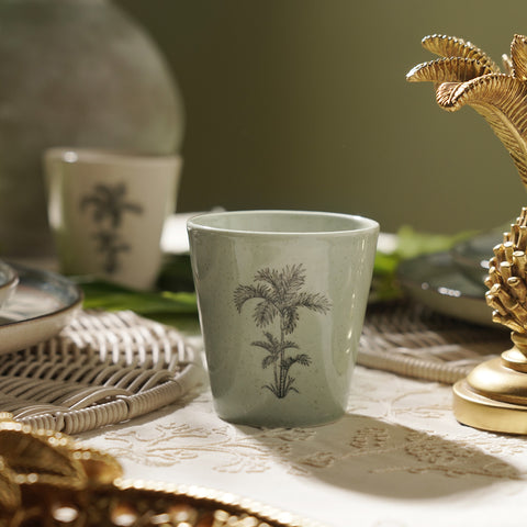 Green Ceramic Printed Tumbler