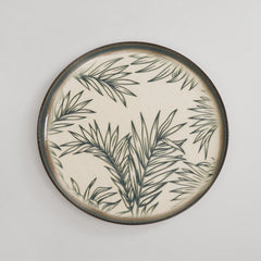 Green Ceramic Printed Dinner Plate