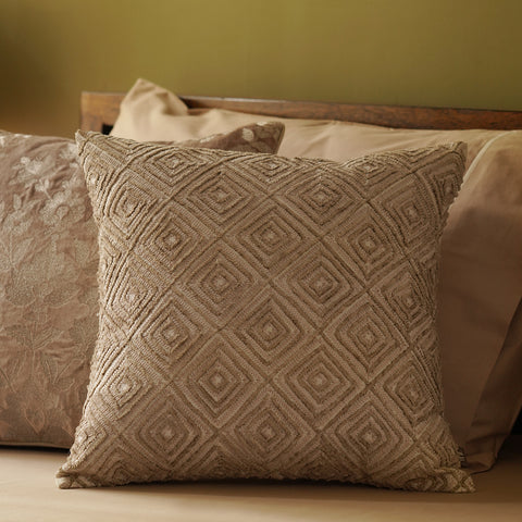 Beige Dori Embroidery Cushion Cover