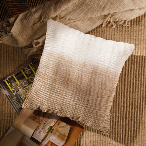 Beige Ombre Textured Cushion Cover