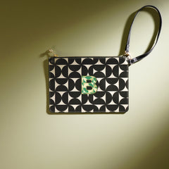 Black & Green B Flat Travel Pouch