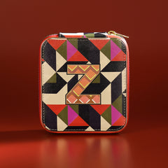 Orange & Pink Z Faux Leather Jewellery Box