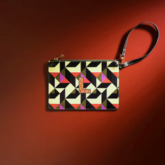 Orange & Pink L Flat Travel Pouch