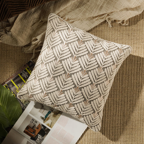 Off White Doori Embroidery Cushion Cover