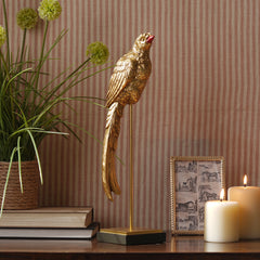 Gold Polyresin Bird Figurine