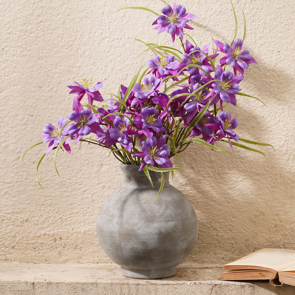 Grey Terracotta Earthen Vase