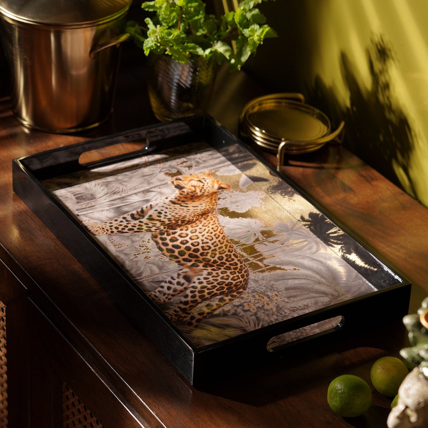 Leopard Spots Enameled Smidge Tray main image 1