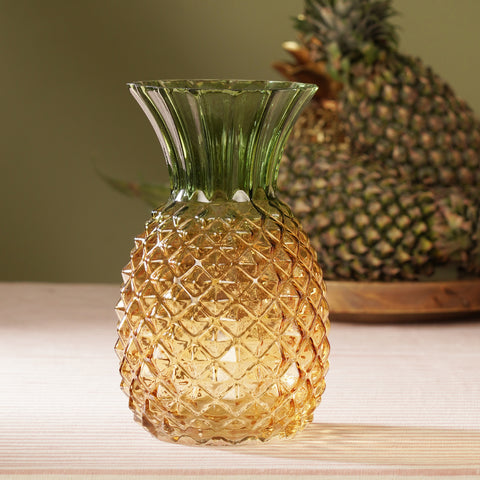 Pineapple Shaped Ombre Glass Vase - Large