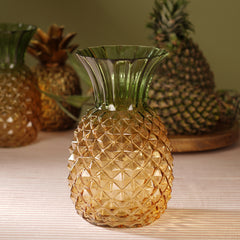Pineapple Shaped Ombre Glass Vase - Small