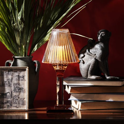 Amber Lamp Shaped Candle Holder