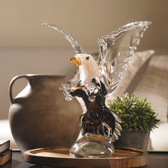 White and Black Glass Eagle