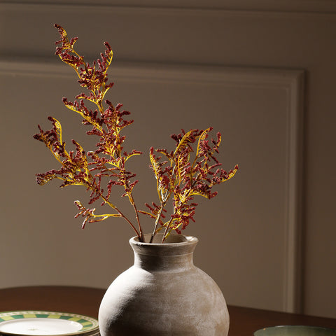 Orange Statice Artficial Flower Stem - Single