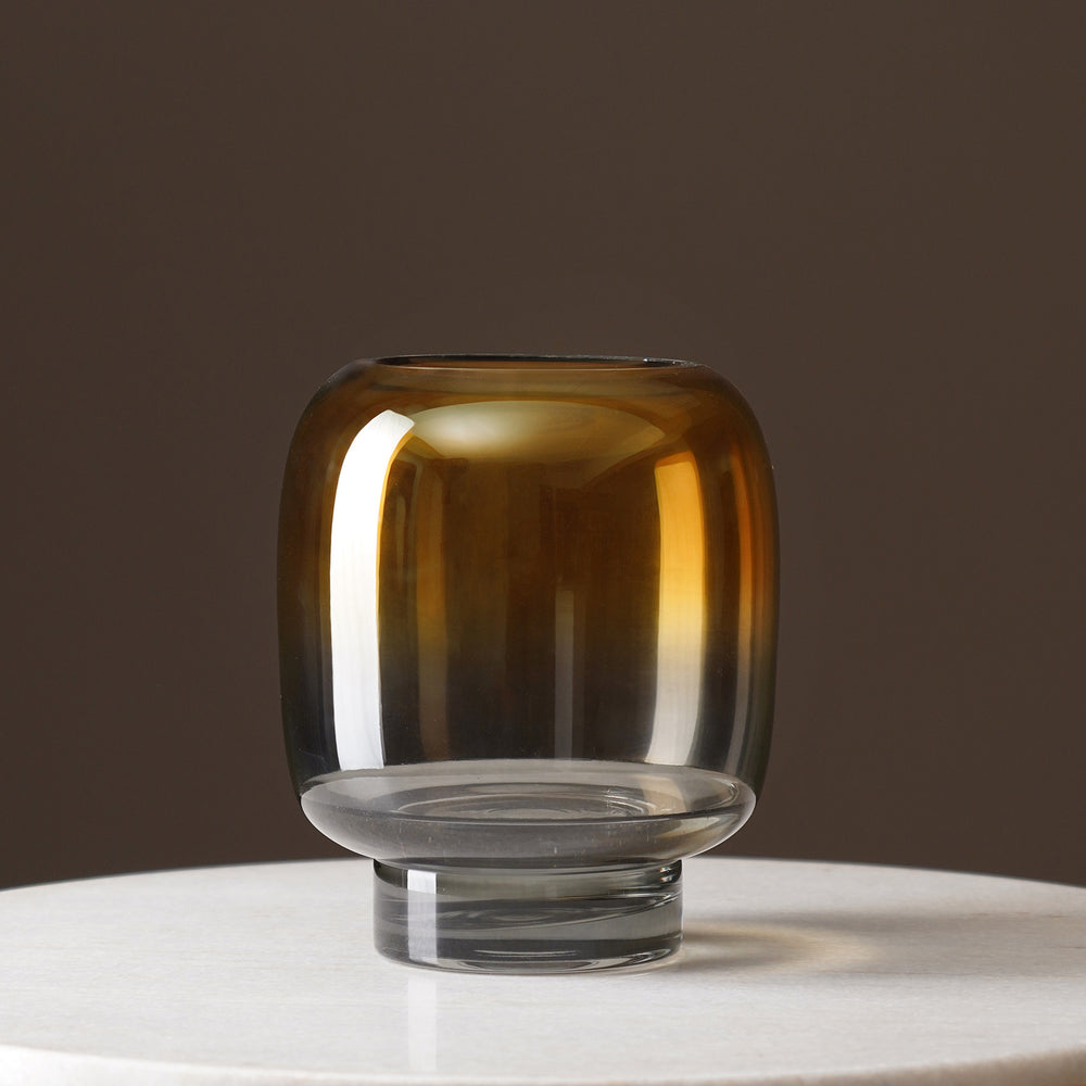 Amber Ombre Glass Vase