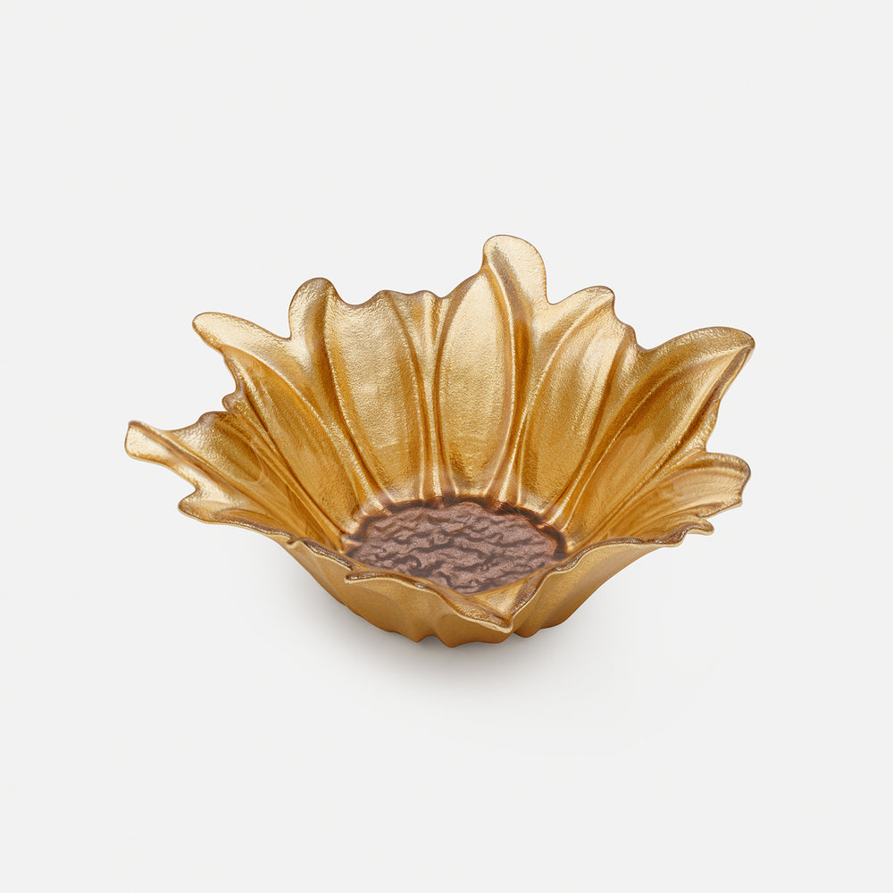 Gold Ombre Flower Shaped Serving Bowl - Large