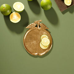 Gold Orange Textured Decorative Platter