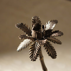 Brown Bronze Finish Palm Tree Candle Holder - Small