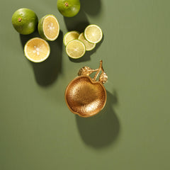 Gold Orange Textured Decorative Bowl