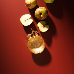 Gold Apple Shaped Textured Decorative Bowl